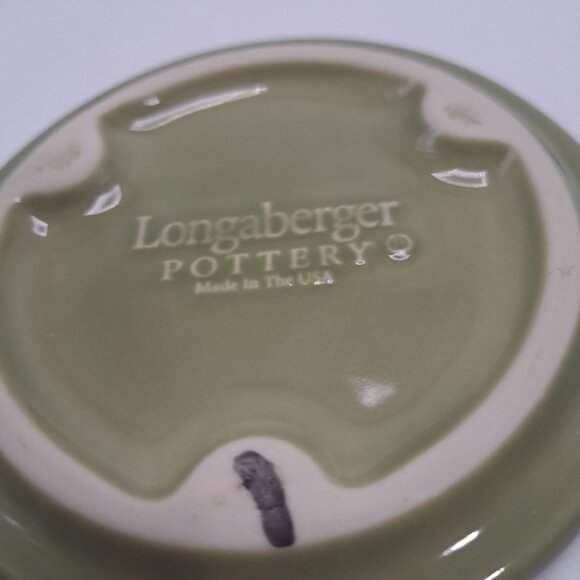Longaberger Pottery USA Lid Coaster Sage Green #30226 Replacement Addition - Picture 5 of 5